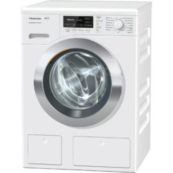 Miele WKH122 A+++ -40% 9kg 1600 Spin Washing Machine in White with Chrome Door